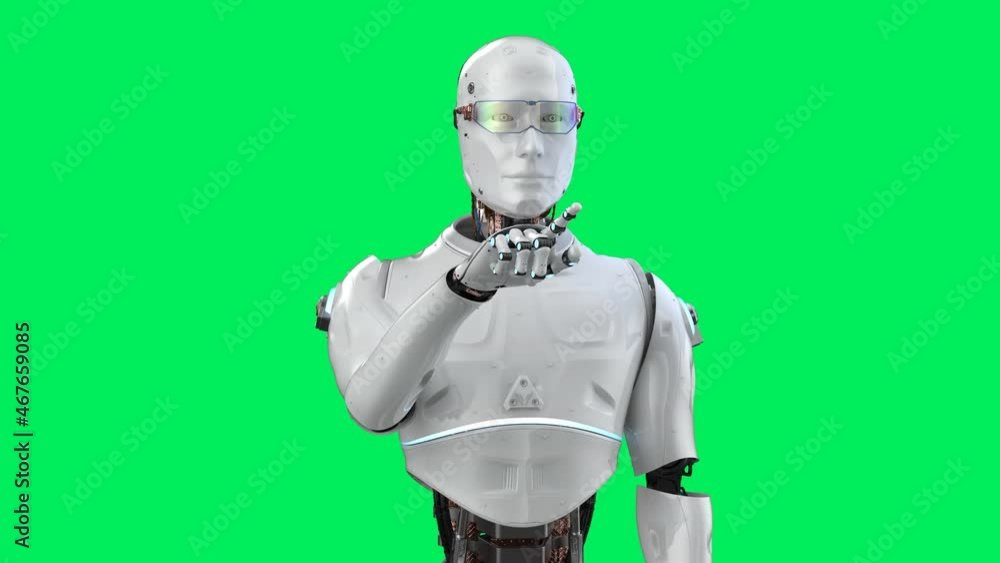 cyborg hand pointing on green screen cyborg hand pointing on green screen