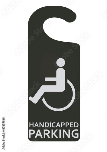 Handicapped parking sign. vector illustration