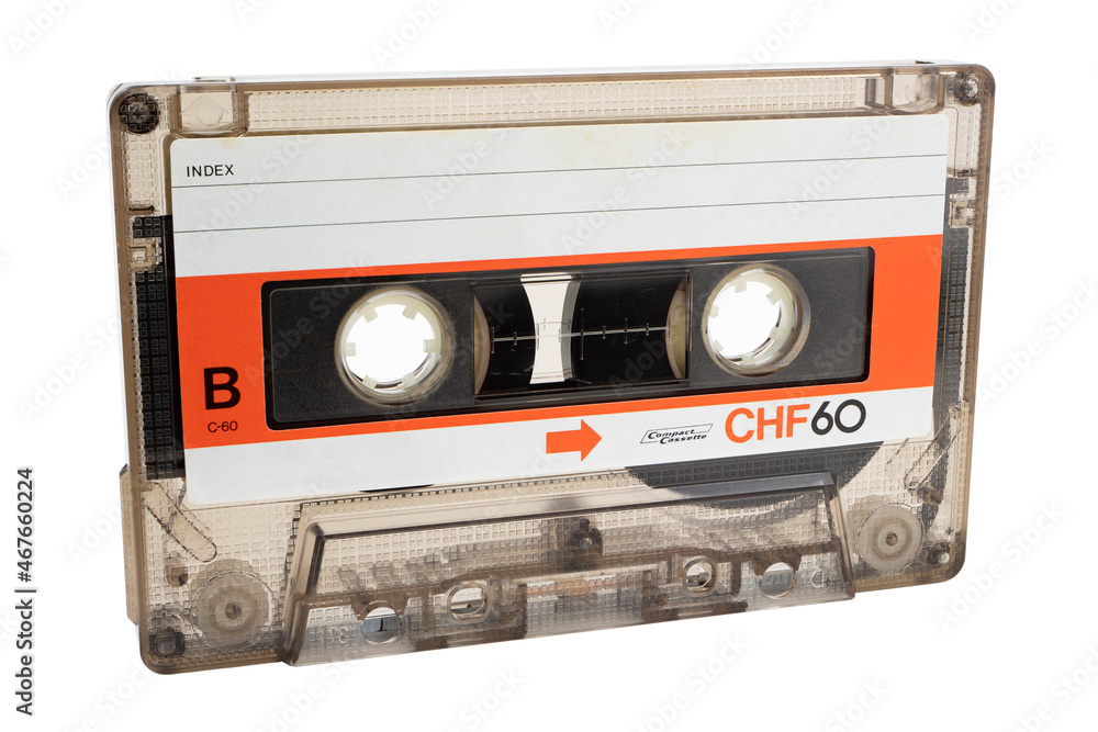 Fototapeta premium Cassette Tape isolated on white.