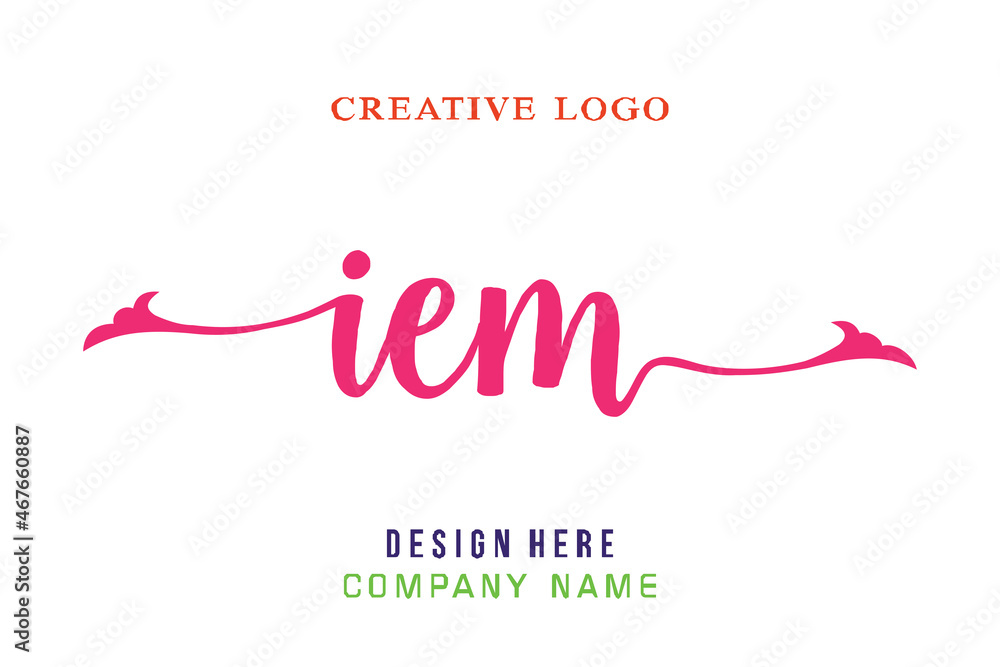 Iem Vector IEM lettering logo is simple, easy to understand and authoritative ...