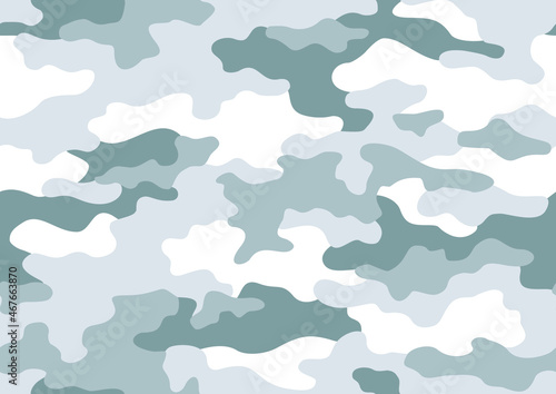 Camouflage texture seamless pattern. Abstract modern military camo ornament for fabric and fashion textile print. Vector background.