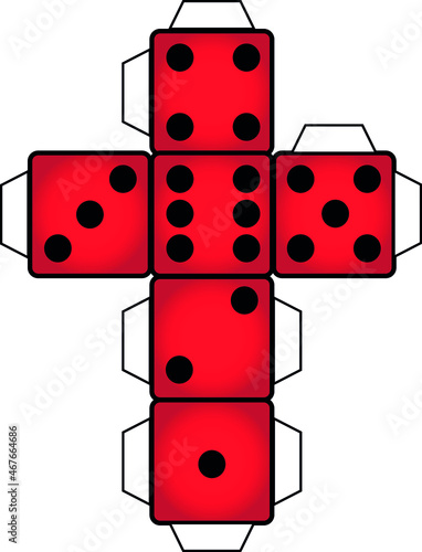 Dice vector illustration. dice vector template