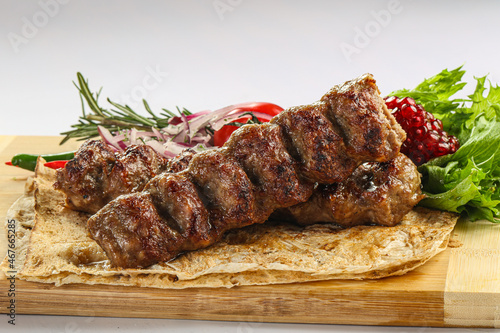 Lamb kebab shashlik minced meat