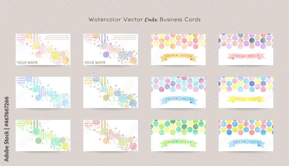 colorful watercolor background for business card