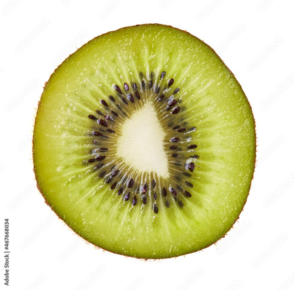 Slice of kiwi isolated on a white background Slice of kiwi isolated on a white background