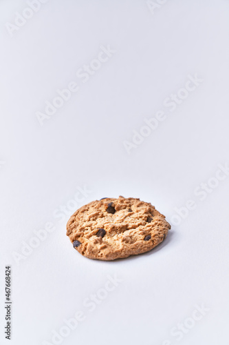  Delicious chocolate cookie isolated on a white background