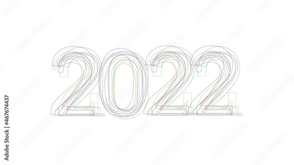 Change New Year from 2021 to 2022 linear sign background. Animated illustration Change New Year from 2021 to 2022 linear sign background. Animated illustration