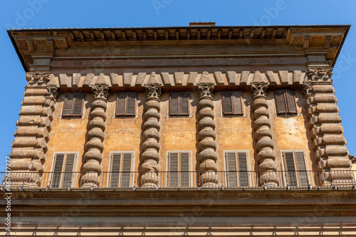 ITALY,FLORENCE , JULY 07, 2012: Florence Pitti Palace is a Renaissance building.Pitti Palace is the largest museum in Florenc photo