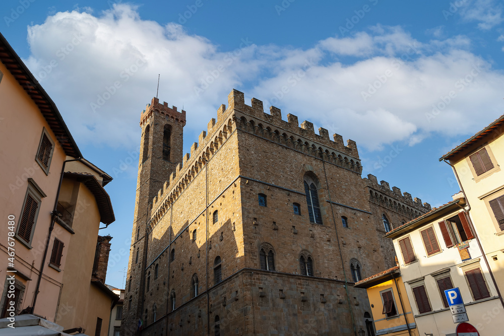 The historic Palazzo del Bargello, built in 1256. Florence, Tuscany, Italy.