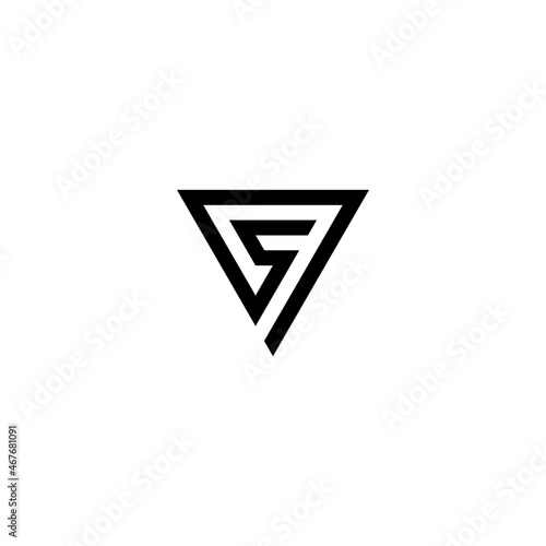 Free Download Illustration vector graphic template of letter S triangle logo - GFXLoad