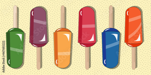 Bâtonnets de glace aux fruits