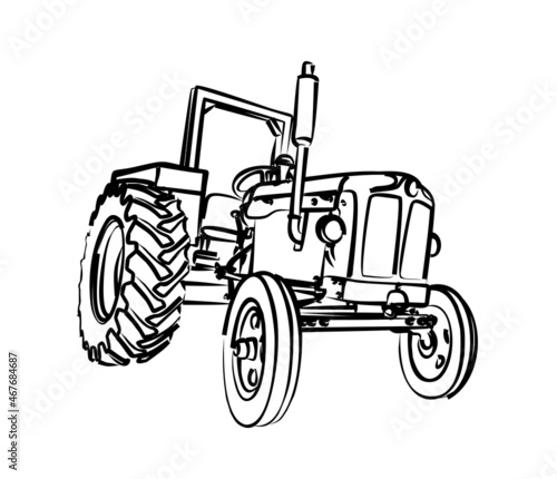 The Symbol of a old tractor.