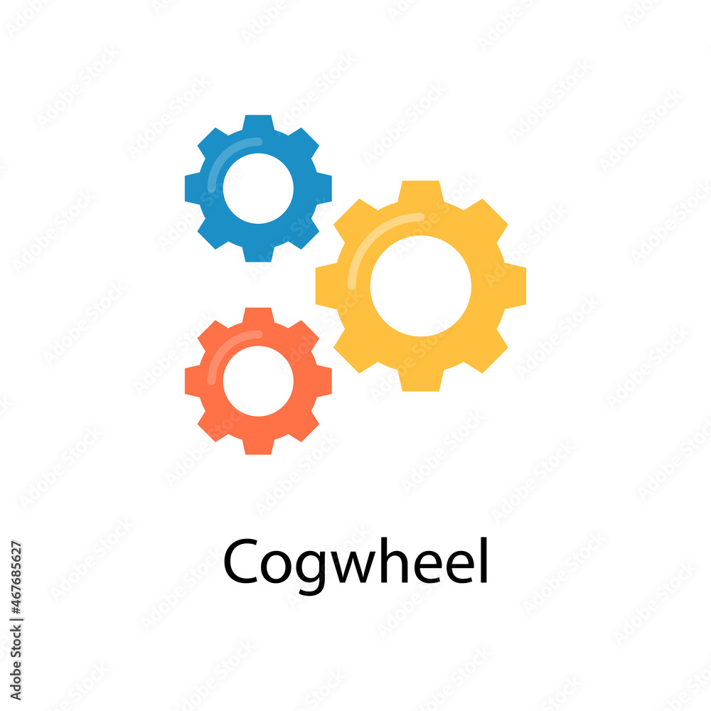 Cogwheel vector Flat Icon Design illustration. Construction Symbol on White background EPS 10 File Cogwheel vector Flat Icon Design illustration. Construction Symbol on White background EPS 10 File