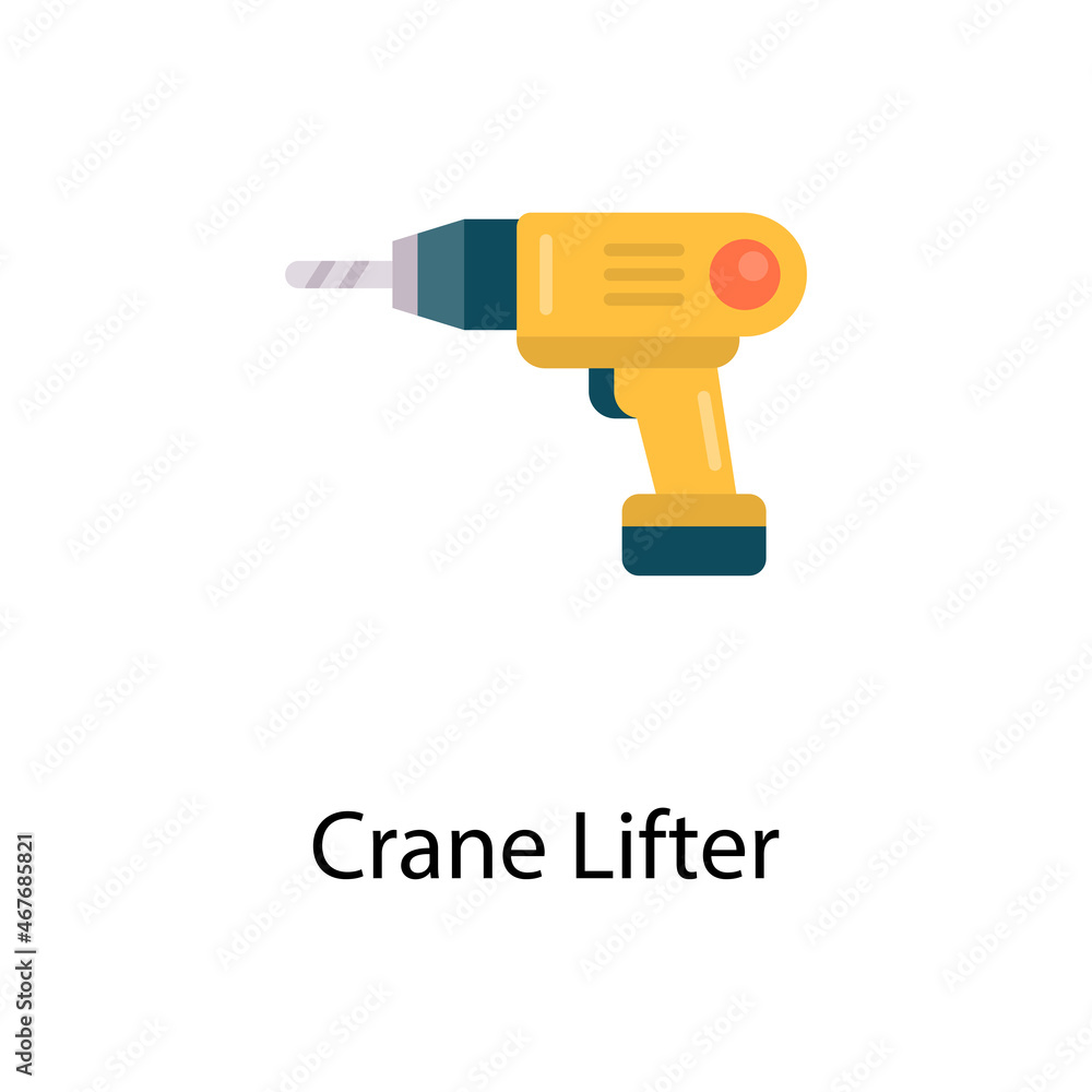Drill Machine vector Flat Icon Design illustration. Construction Symbol on White background EPS 10 File Drill Machine vector Flat Icon Design illustration. Construction Symbol on White background EPS 10 File
