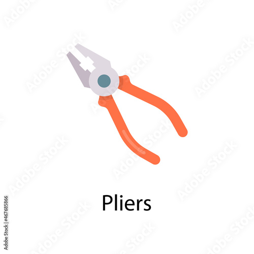 Pliers vector Flat Icon Design illustration. Construction Symbol on White background EPS 10 File photo