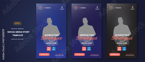 Webinar Business, live webinar and corporate social media stories