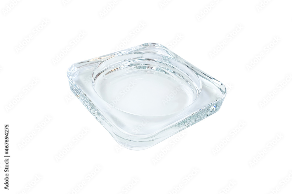 Square glass candlestick isolated on white background with clipping path. Square glass candlestick isolated on white background with clipping path.