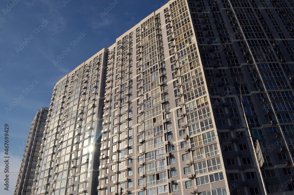 Modern residential area in Kiev. Exterior. Streets,buildings. Modern residential area in Kiev. Exterior. Streets,buildings.