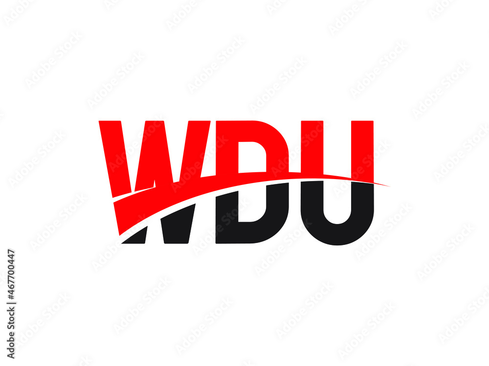 WDU Letter Initial Logo Design Vector Illustration WDU Letter Initial Logo Design Vector Illustration