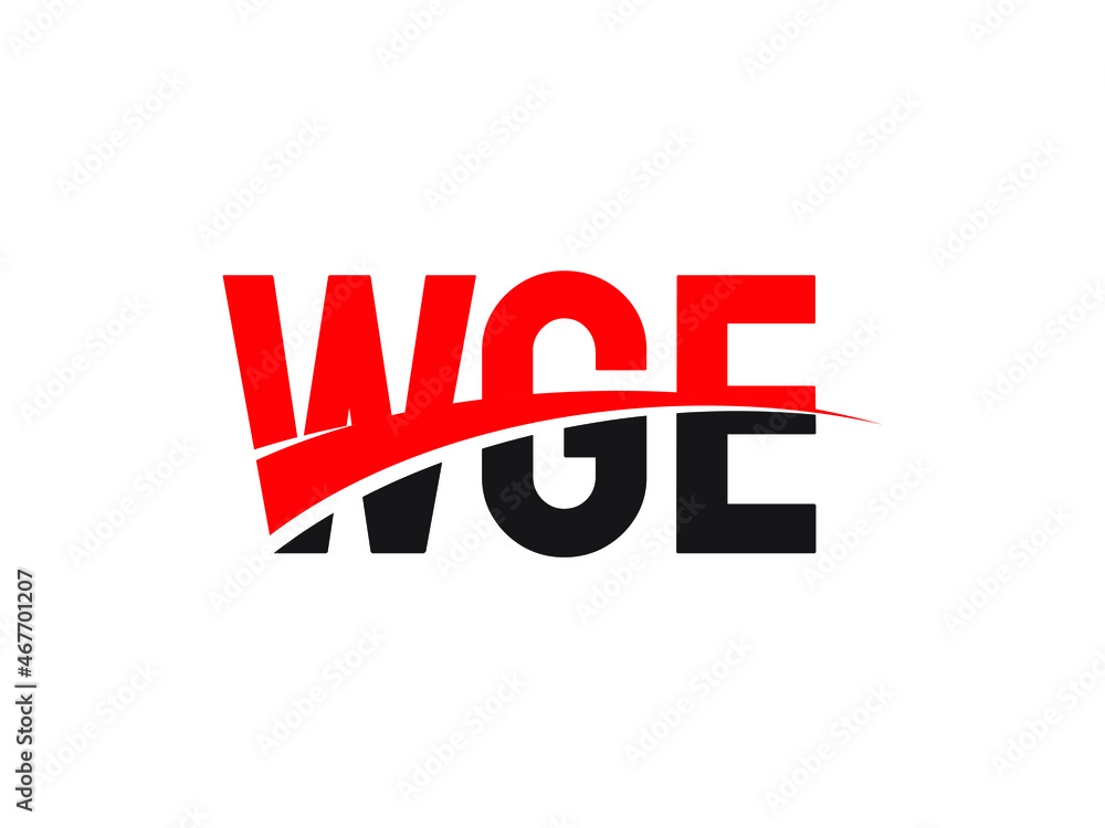 WGE Letter Initial Logo Design Vector Illustration