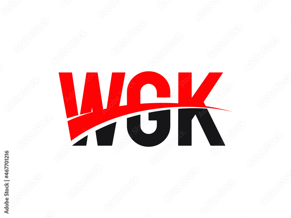 WGK Letter Initial Logo Design Vector Illustration