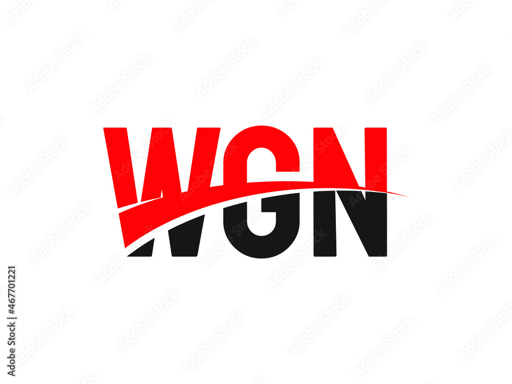WGN Letter Initial Logo Design Vector Illustration