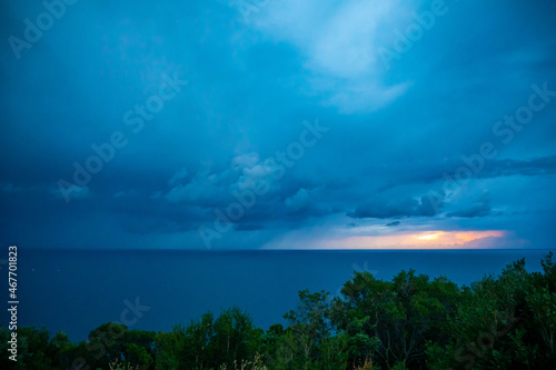 Storm on Adriatic Sea near Budva, Montenegro © dtatiana