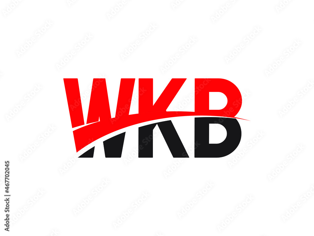 WKB  Letter Initial Logo Design Vector Illustration