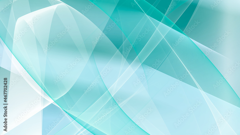Obraz premium Hintergrund abstrakt 8K blau türkis weiss hellblau dunkelblau Wellen Linien Kurven Verlauf