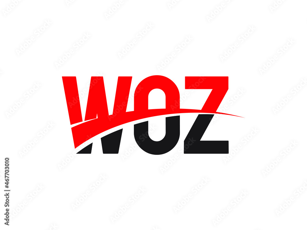 WOZ Letter Initial Logo Design Vector Illustration