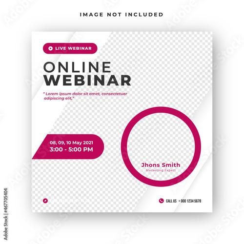  online webinar conference social media post 