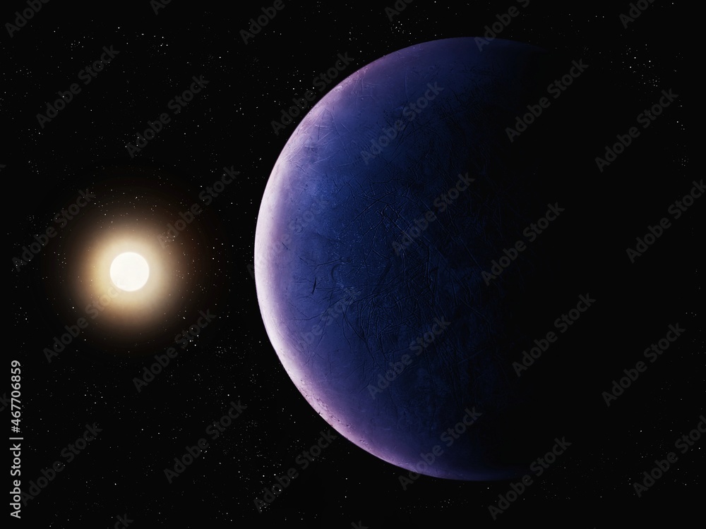 Planet similar to Earth, beautiful alien planet in far space, solar system element 3d illustration. Planet similar to Earth, beautiful alien planet in far space, solar system element 3d illustration.