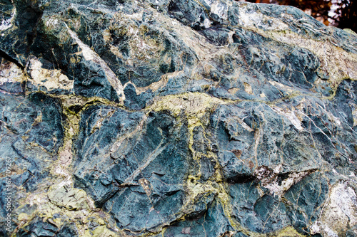 green diabase with a beautiful rock stone