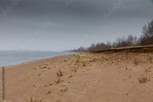 Sand dunes along the right bank of the Kama River near the city of Naberezhnye Chelny in Tatarstan.