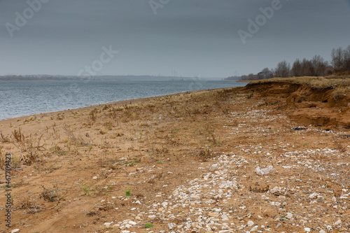 Sand dunes along the right bank of the Kama River near the city of Naberezhnye Chelny in Tatarstan.