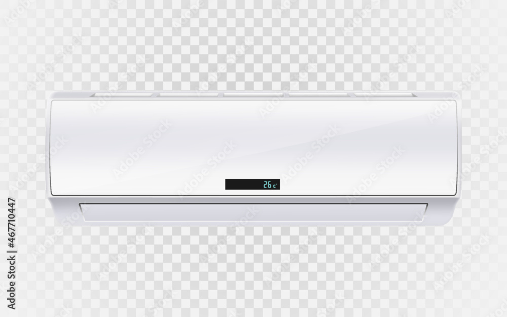 Ταπετσαρία Air conditioner vector illustration isolated on transparent background, realisti