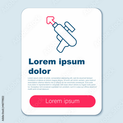 Line Fishing harpoon icon isolated on grey background. Fishery manufacturers for catching fish under water. Diving underwater equipment. Colorful outline concept. Vector