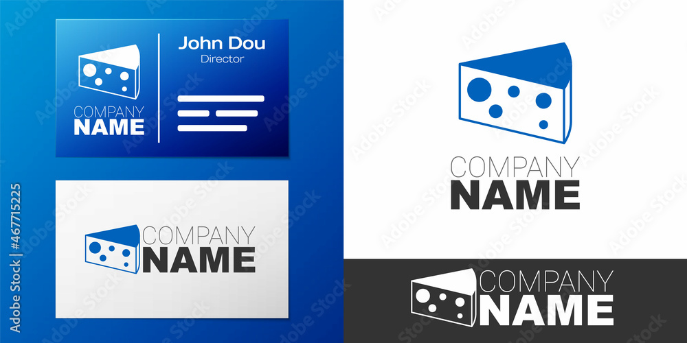 Obraz premium Logotype Cheese icon isolated on white background. Logo design template element. Vector