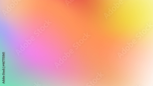 Beautiful juicy gradient background. Color transition from turquoise to yellow. Horizontal background. Cute desktop background. Place for your text. Vector stock illustration