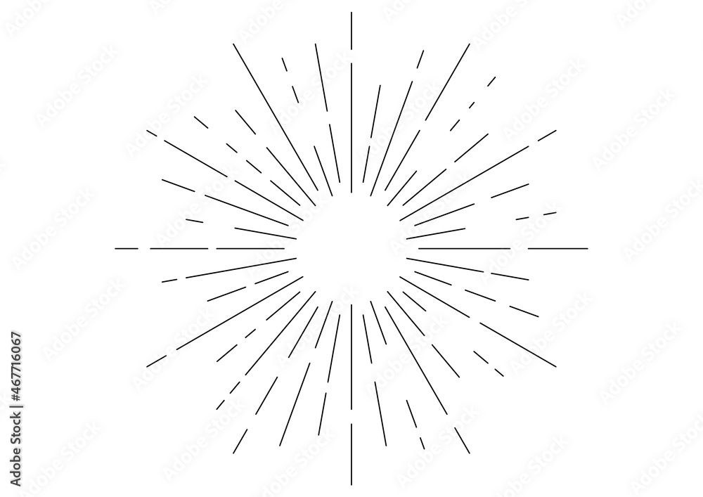 Obraz premium 破線のサンバースト