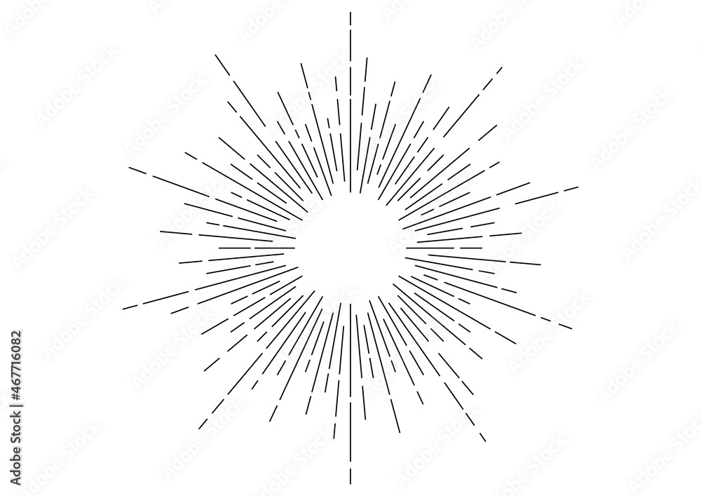 Fototapeta premium 破線の集中線フレーム