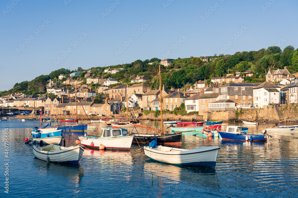 Mousehole harbour village near Penzance in Cornwall. United Kingdom