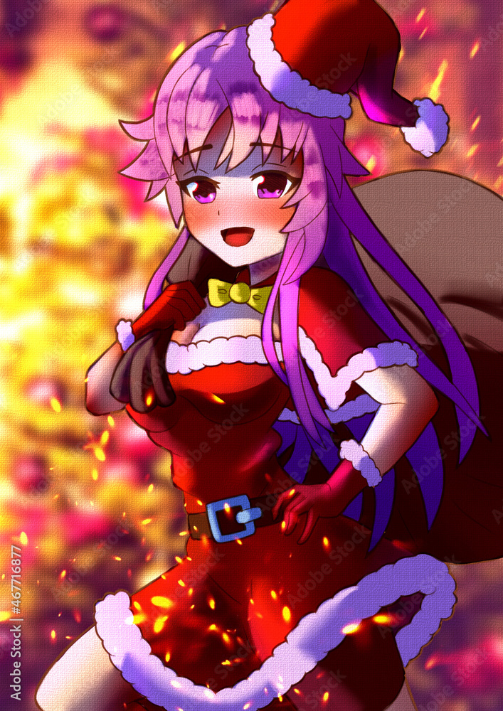 cute anime manga girl in red santa claus costume with a bag of gifts christmas picture new year holiday illustration wallpaper with canvas texture
cute anime manga girl in red santa claus costume with a bag of gifts christmas picture new year holiday illustration wallpaper with canvas texture