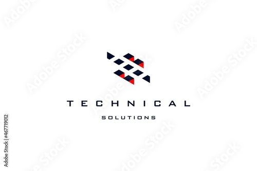 Template logo for technical company, manufacturer, factory, production