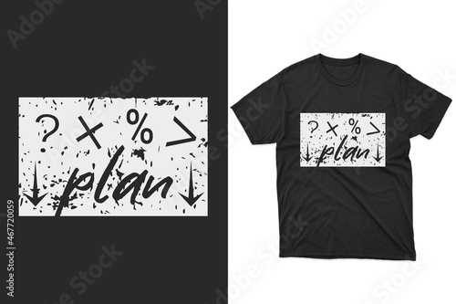 Typography plan t-shirt design