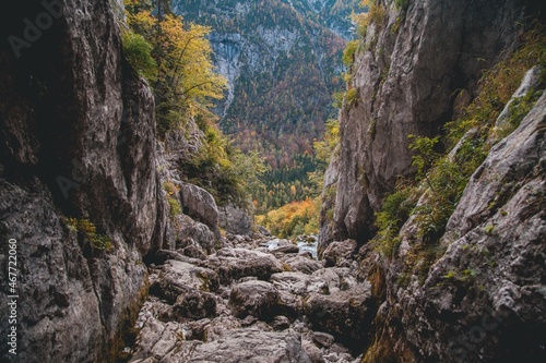 Source of the Soča River in Triglav National Park in Slovenia