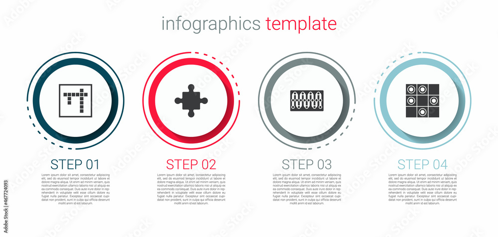 Set Bingo, Puzzle pieces toy, Board game and of checkers. Business infographic template. Vector Set Bingo, Puzzle pieces toy, Board game and of checkers. Business infographic template. Vector