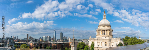 St. Paul's cathedral and skyline of London. England