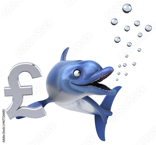 Fun dolphin - 3D Illustration