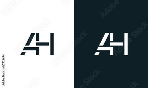 Creative minimal abstract letter H logo.